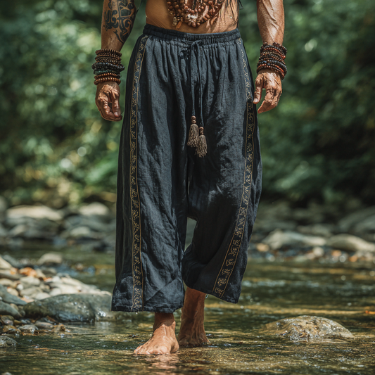 Men's Viking Summer Bohemian Celtic Tribal Casual Pants