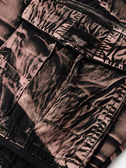 Manlyflex Camo Pattern Cotton Cargo Shorts