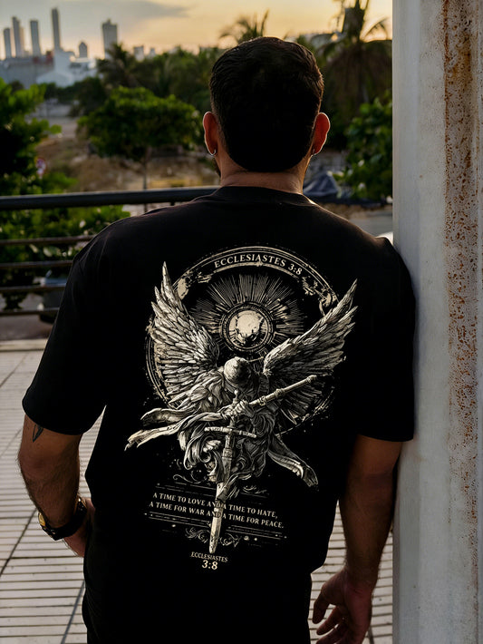 A Time To Love And A Time To Hate, A Time For War And A Time For Peace Printed Men's T-shirt