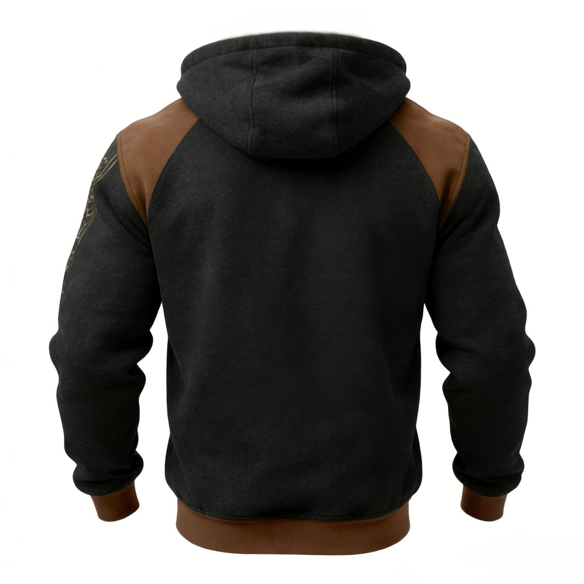 Nordic Viking Style Retro Vegvísir Casual Long-Sleeve Warm Fleece Hoodie