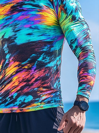 Men's Outdoor Sun Protection Breathable Cool Hooded Sun Protection Long-Sleeved Top