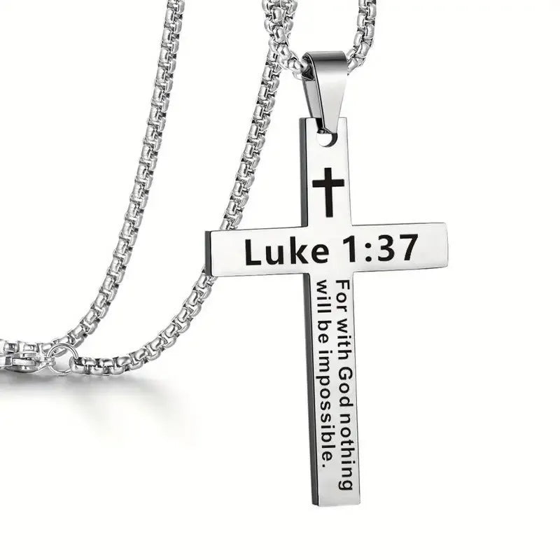 Bible Verse Cross Necklace