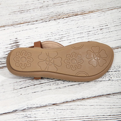 Boho Floral Embroidered Sandals for Women