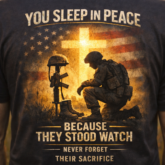 You Sleep In Peace Because They Stood Watch Never Forget Their Sacrifice T-Shirt