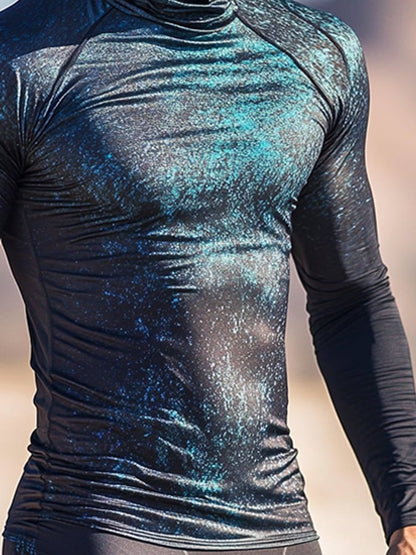 Men's Outdoor Sun Protection Breathable Cool Hooded Sun Protection Long-Sleeved Top