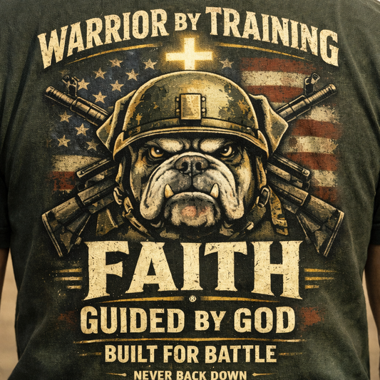 Warrior By Training Faith Guided By God T-Shirt