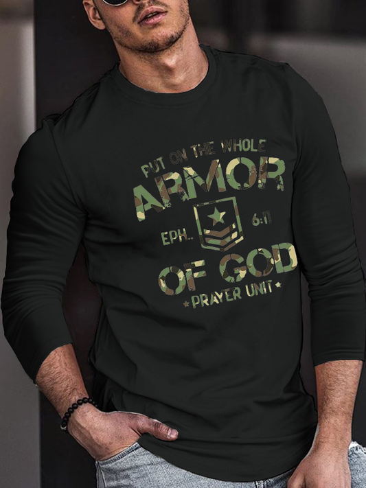 Put On The Whole Armor Of God Prayer Unit Long Sleeve T-Shirt