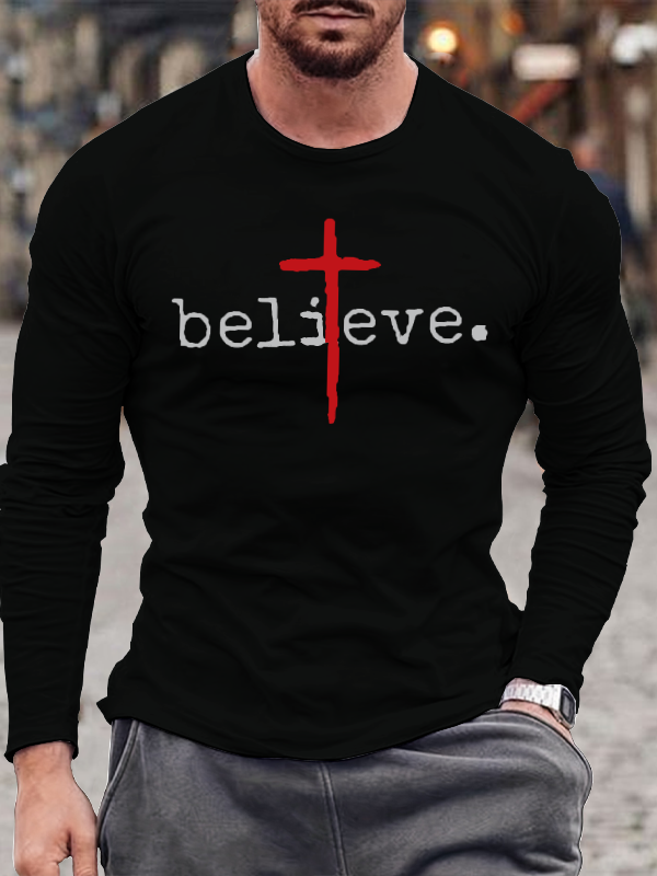 Red Cross Believe Long Sleeve