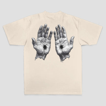 Hollowed Hands Printed Men's T-shirt