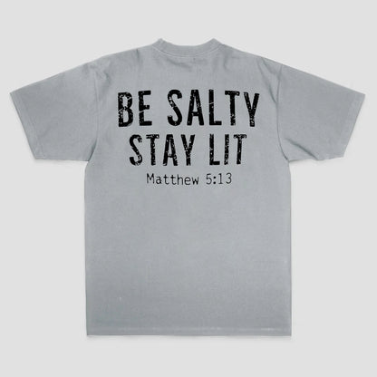 Be Salty Stay Lit Printed Men's T-shirt