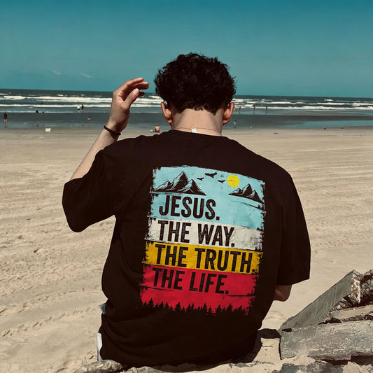 Jesus. The Way. The Truth. The Life. Printed Men's T-shirt