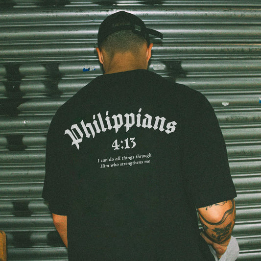 Philippians 4:13 I Can Do All Things Through Him Who Strengthens Me Printed Men's T-shirt