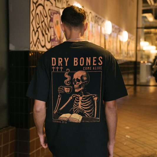 Dry Bones Come Alive Ezekiel 37:5 Printed Men's T-shirt
