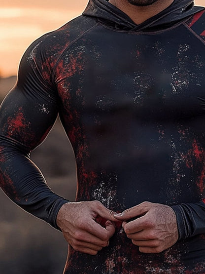 Men's Outdoor Sun Protection Cool Hooded Sun Protection Long Sleeve Top