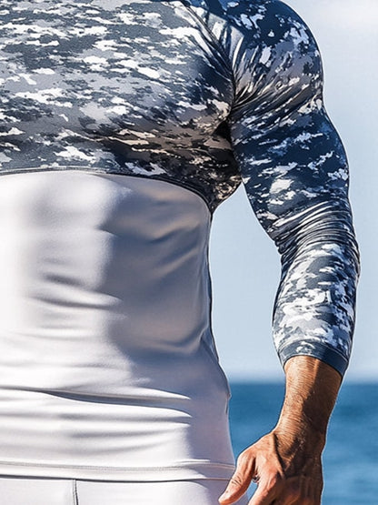 Men's Outdoor Sun Protection Breathable Cool Hooded Sun Protection Long-Sleeved Top