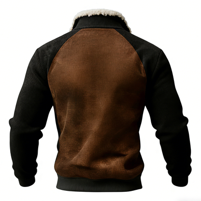 Nordic Viking Style Retro Vegvísir Tree Of Life Casual Long-Sleeve Sweatshirt Fleece Collar