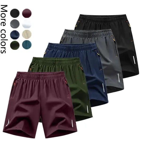 Men's  5-Pack Quick-Dry Shorts – Lightweight Breathable Athletic & Casual Shorts