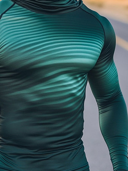 Men's Outdoor Sun Protection Breathable Cool Hooded Sun Protection Long Sleeve Top