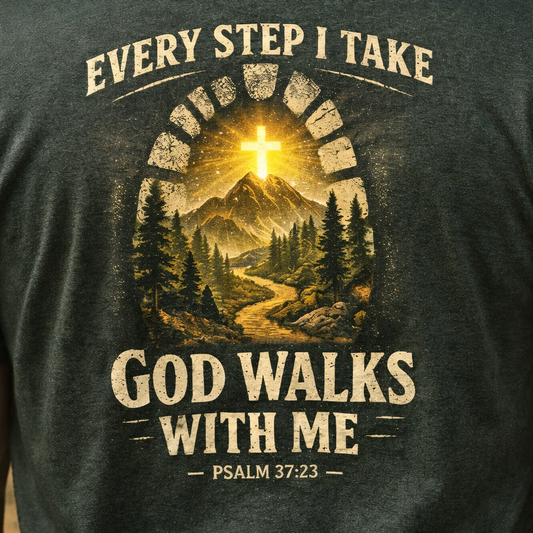 Every Step I Take God Walks With Me T-Shirt