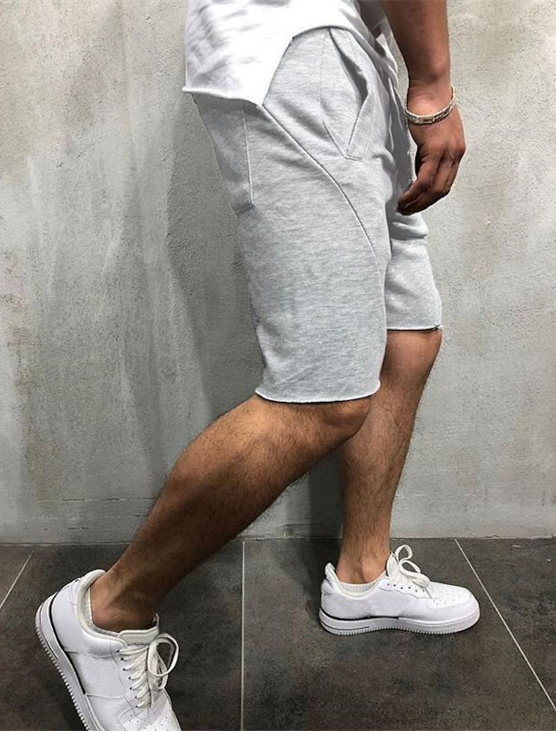 Manlyflex™ Loose Plain Elastic Waist Shorts