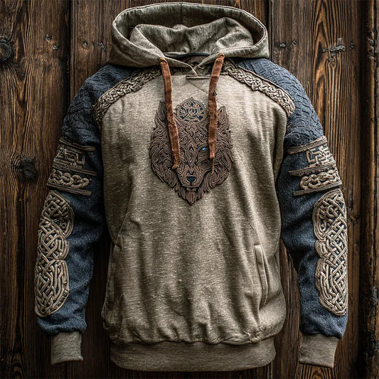 Viking Fenrir The Giant Wolf Men's Hooded Sweatshirt