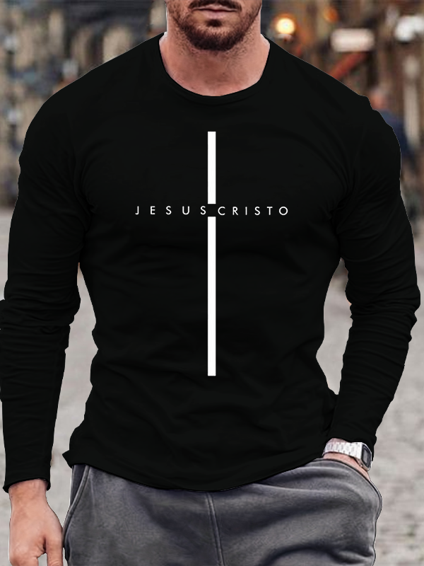 Jesus Cristo Cross Long Sleeve T-Shirt