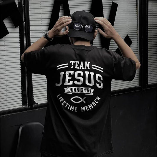 Team Jesus John 3:16 Lifetime Member Printed Men's T-shirt