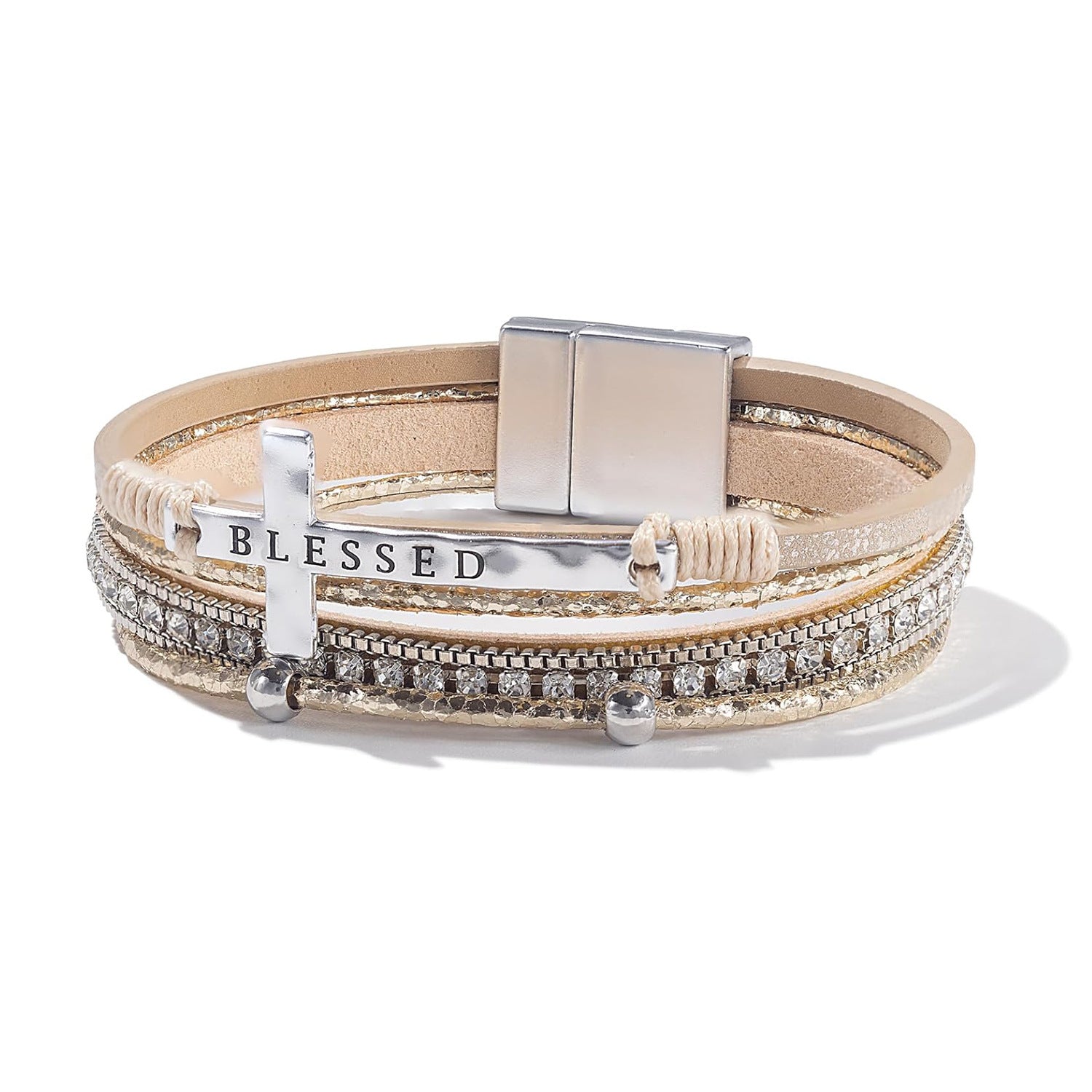 Handwoven Western-style Cross Bracelet