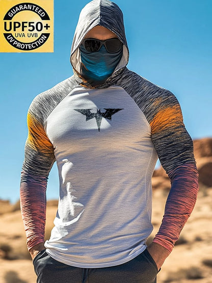 Men's Outdoor Sun Protection Breathable Cool Hooded Sun Protection Long Sleeve Top