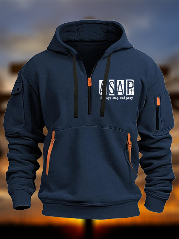 Always Stop and Pray Jesus God Christian Zipper Hoodies