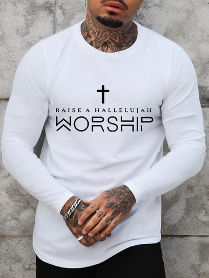 Raise Hallelujah Worship  Cotton Long Sleeve T-Shirt