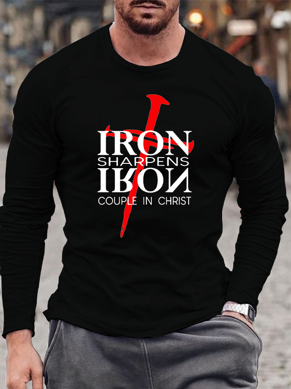 Iron Sharpens Iron Cross Long Sleeve T-Shirt