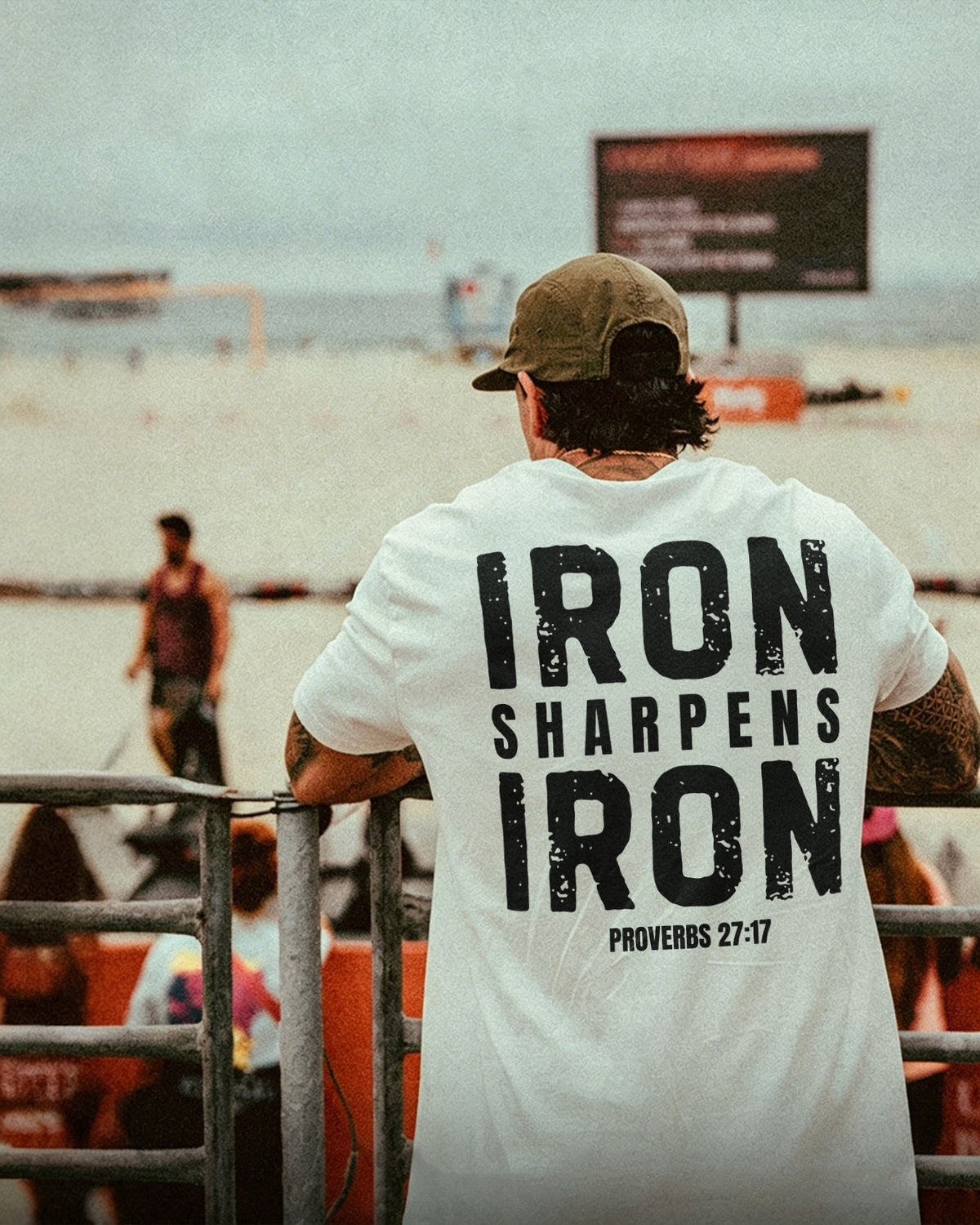 Iron sharpens iron Proverbs 27:17 Printed Men's T-shirt