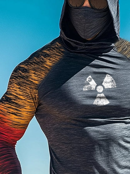 Men's Outdoor Sun Protection Breathable Cool Hooded Sun Protection Long Sleeve Top