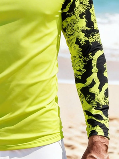 Men's Outdoor Sun Protection Breathable Cool Hooded Sun Protection Long-Sleeved Top