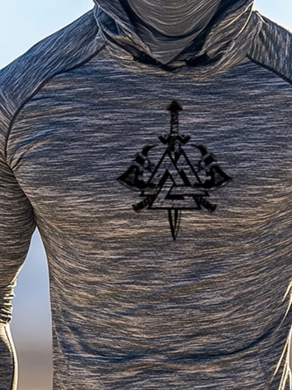 Men's Outdoor Sun Protection Breathable Cool Hooded Sun Protection Long Sleeve Top