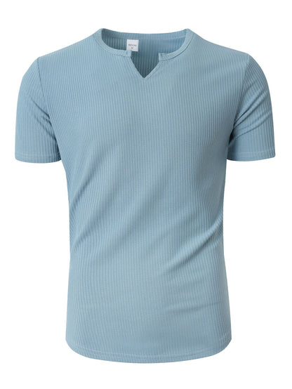 Men's Textured V-Neck T-Shirt