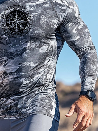 Men's Outdoor Sun Protection Breathable Cool Hooded Sun Protection Long Sleeve Top