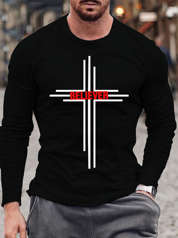 Believer Christian Cotton Long Sleeve T-Shirt