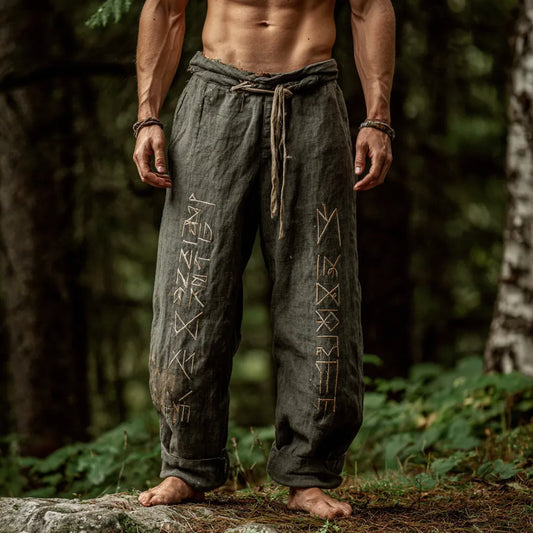 Men's Viking Mystic Runes Nordic Celtic Tribal Knot Pattern Pants