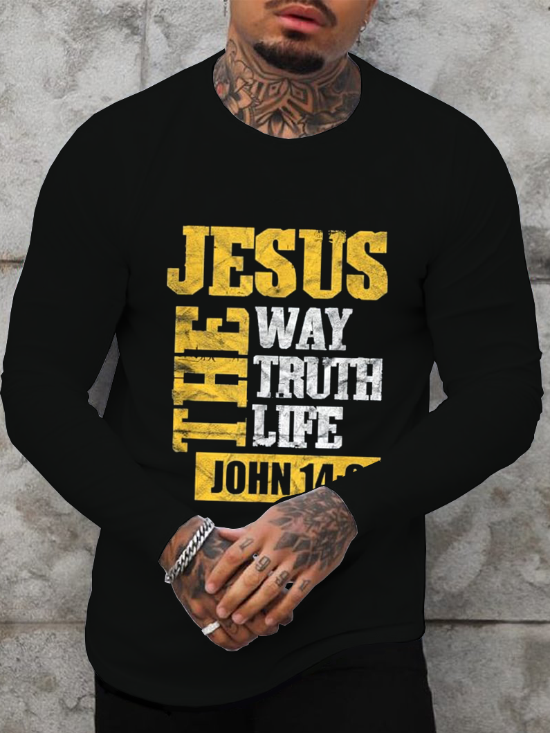 Jesus the Way Truth Life Long Sleeve T-Shirt