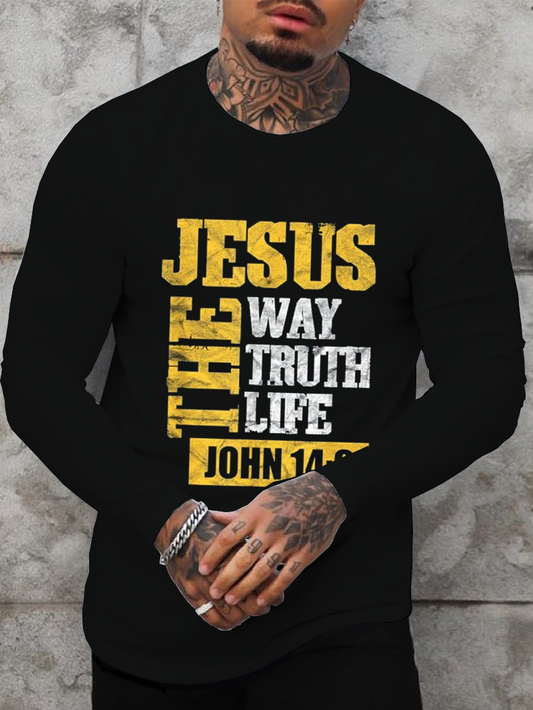Jesus the Way Truth Life Long Sleeve T-Shirt