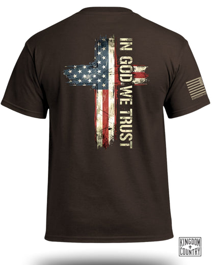 In God We Trust Distressed Flag T-Shirt