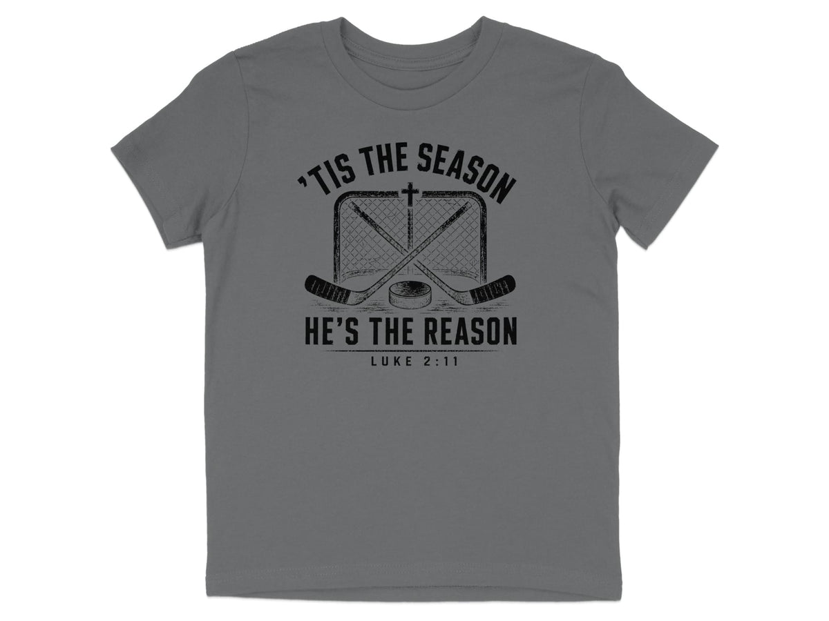 'Tis The Season He's The Reason - Hockey Youth T-Shirt