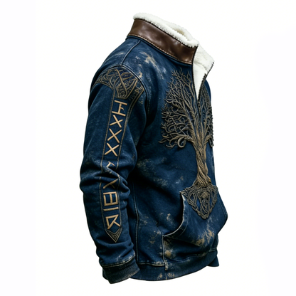 Nordic Winter Viking Sherpa Half Zip Shirt