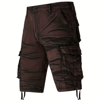 Manlyflex Camo Pattern Cotton Cargo Shorts