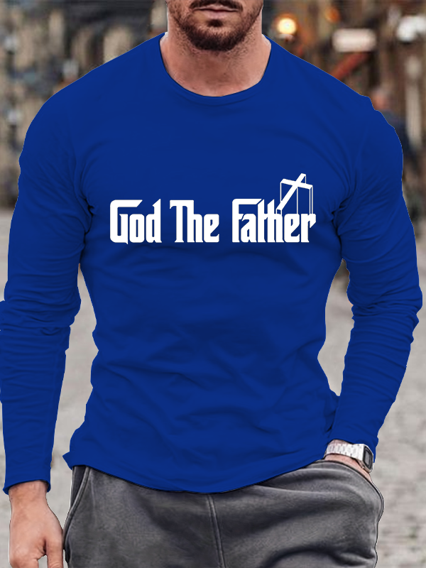 God The Father Print Long Sleeve T-Shirt