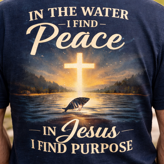 In The Water I Find Peace - In Jesus I Find Purpose T-Shirt