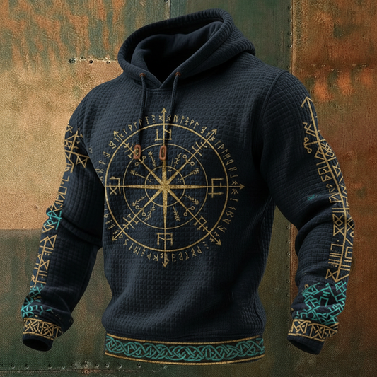 Nordic Viking Style Runes Casual Long-Sleeve Hoodie