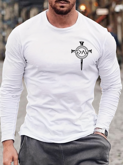 God Is Greater Than Your Highs and Lows Christian Cotton Long Sleeve T-Shirt